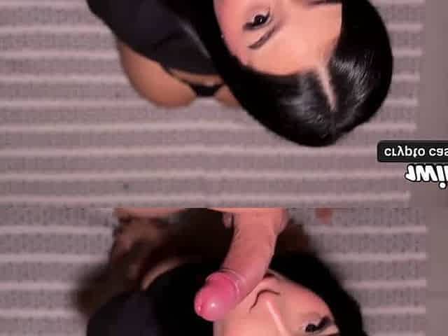 Colombian beauty deep-throats cock, ready for a boink fest.