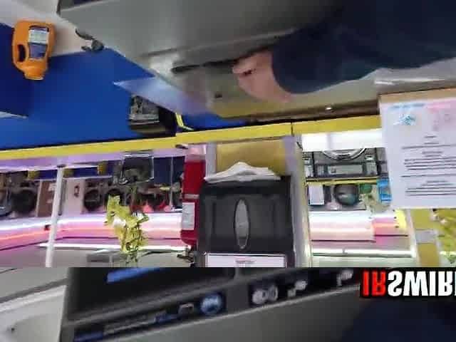 Black Chick Sucking & Screwing In Public Laundromat - Destiny Mira