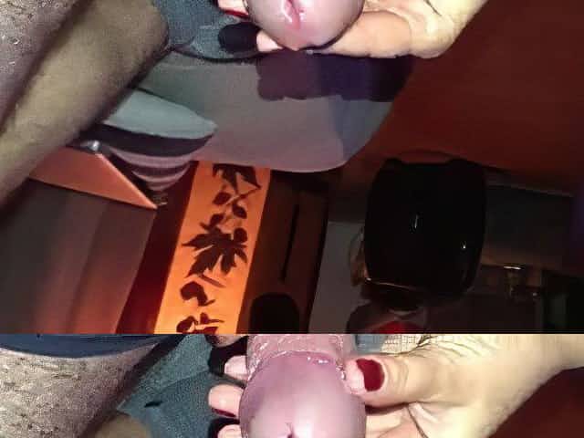 Red nails handjob