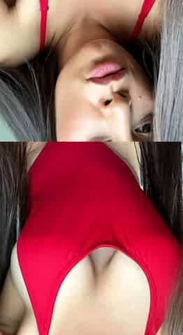 Very hot busty brunette solo masturbation on webcam