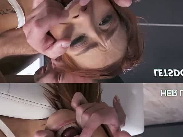 Sexy Slim Redhead Latina Lets A Guy Deepthroat Her And Gape Her Ass With Ruthless Anal Drilling