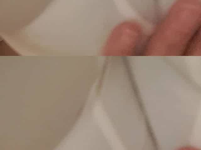The Line of the MILF's Vagina Is Marked in Her Panties