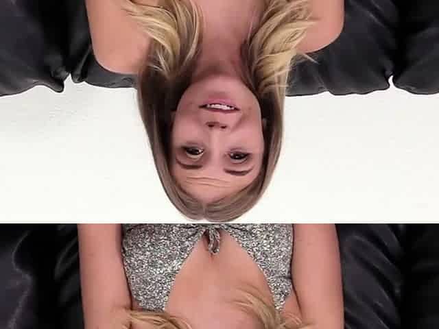Hot flashing teens and a big titted milf compare boob sizes