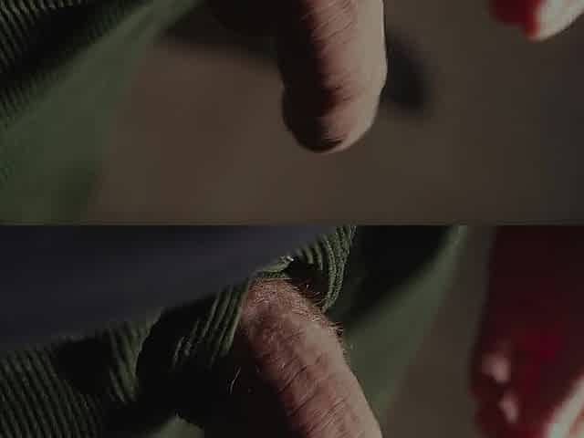 Pulling my smooth foreskin up and down until I cum
