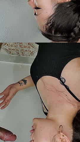 Deep Throat! the Little Slut Loved Strangling on My Cock, I Ended up Cumming in Her Mouth