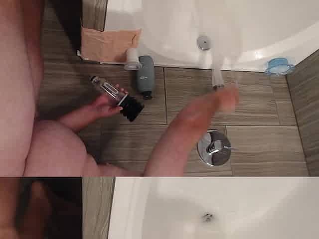 Trying out the bathmate hydro dick pump (ending got cut out)