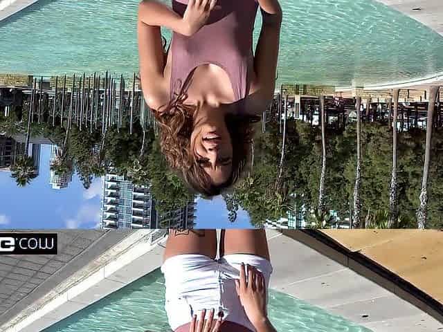 Teen amateur Eve Ellwood POV car screw