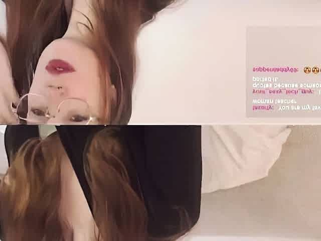 Very hot busty brunette solo masturbation on webcam