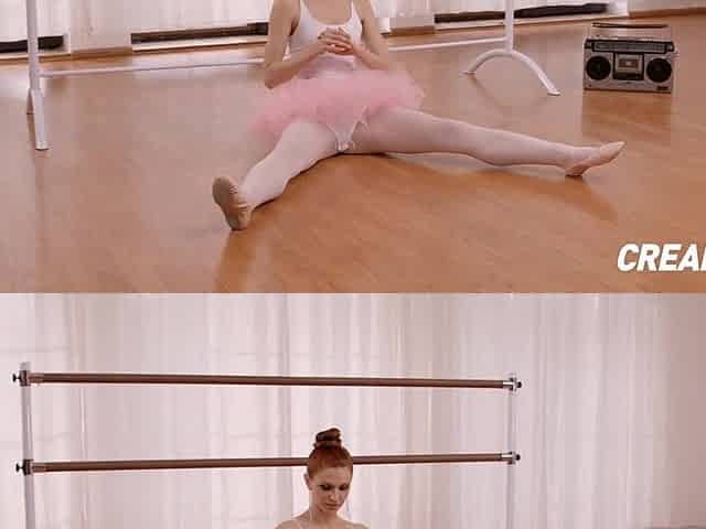 Redhead Ballerina Lina Pleasure Screwed In Rehearsal Studio