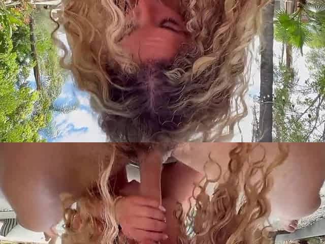 Good Fat Girl - Bbw blonde mom with saggy tits in POV outdoors hardcore