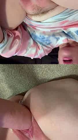 Amateur double toy masturbation