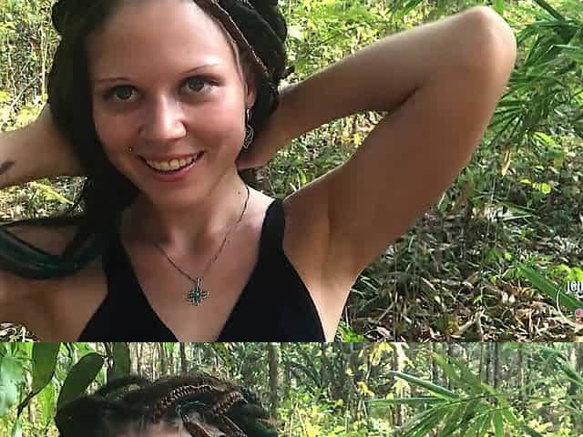 Sex and blow job with exxxtra petite teen in the Jungle