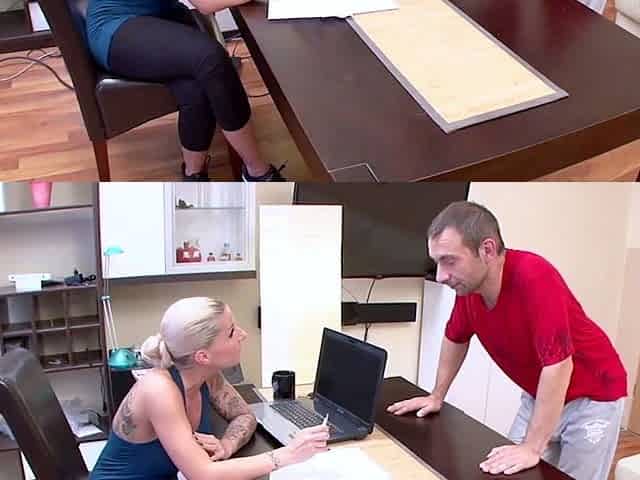 Tattooed boss gets fucked wild