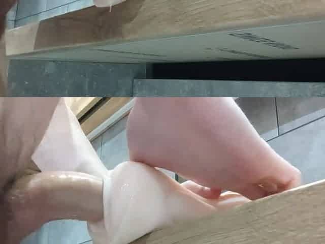 Sloppy screwing and Creampie my silicone oozing juicy twat stroker - SiliconeLust