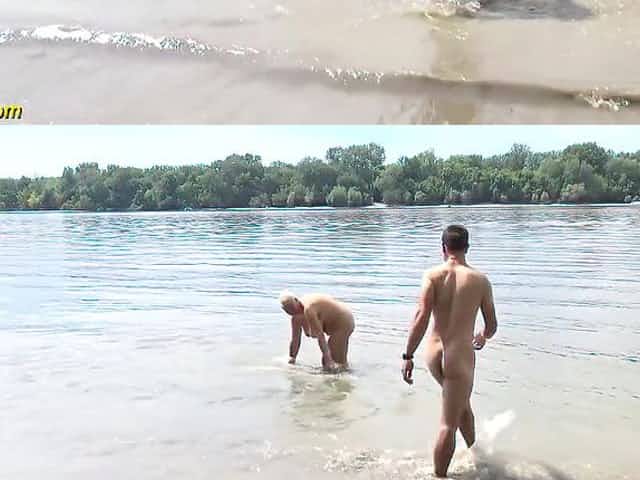 Bbw Granny Birte On The Beach