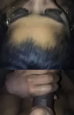 Ebony Amateur Sucks a Big Black Cock