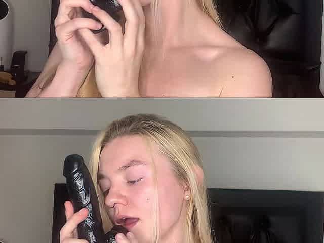 Angel humping pillow with sex tool for huge climax!