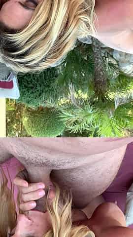 Blonde MILF Sucking a Dick in POV