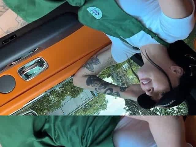 Excited Tattooed Barista Eats Teddy Tarantino's Shlong in the Car On her Break