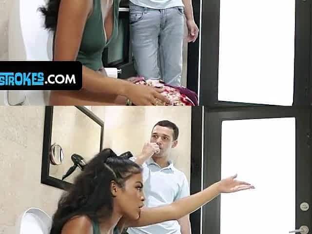 Ebony Hair Slender Honey Maya Farrell: Freeuse To Shut Him Up