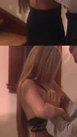 Blonde Babe Pussy Eaten and Pounded Hard on Stairs