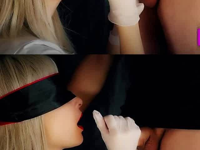 Fantastic Blowjob with Red Lipstick to Pulsating Oral Creampie! Pulsating Cum in Mouth