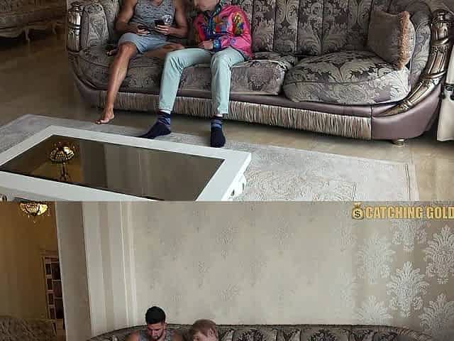 Super Mad Three-some With A Blond Angel And Old Cuck Uncle
