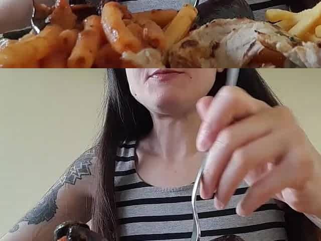 italian pair goes out for lunch then this babe gets screwed hard doggy style with creampie