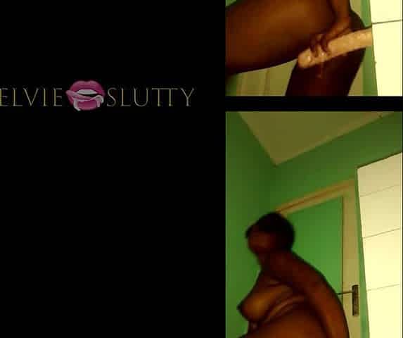 Elvie Lascivious with vibrator on the wall - Part 4