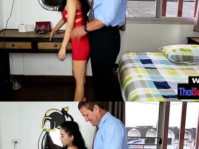 Tiny amateur Thai hotwife cheating and gets barebacked