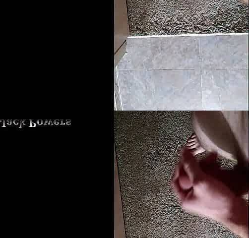 Shooting biggest load on mirror
