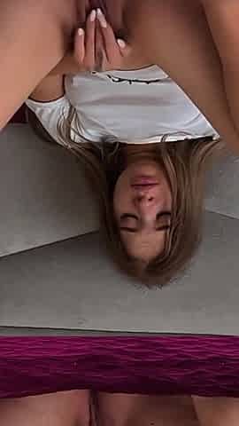 Her Pink Pussy Is Very Tight but She Put Fingers in It and Rub Clit Until Cums with Moaning
