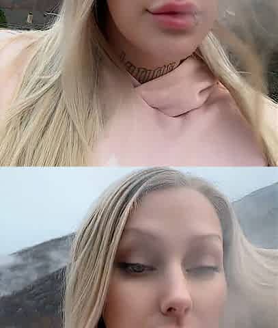 Blond beauty smokin' outside in Norway - @OgYennefer