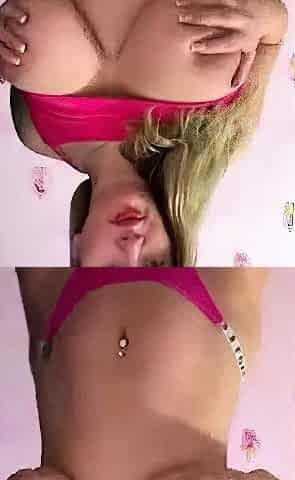 Amateur blond girl with big boobs getting fucked