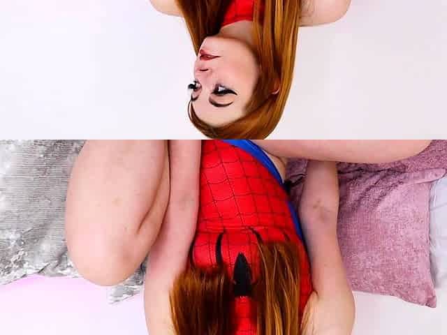 Cam girl masturbates close up using her fingers and toy