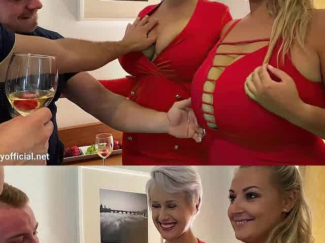 Gal Wicky foursome mega tits heaven