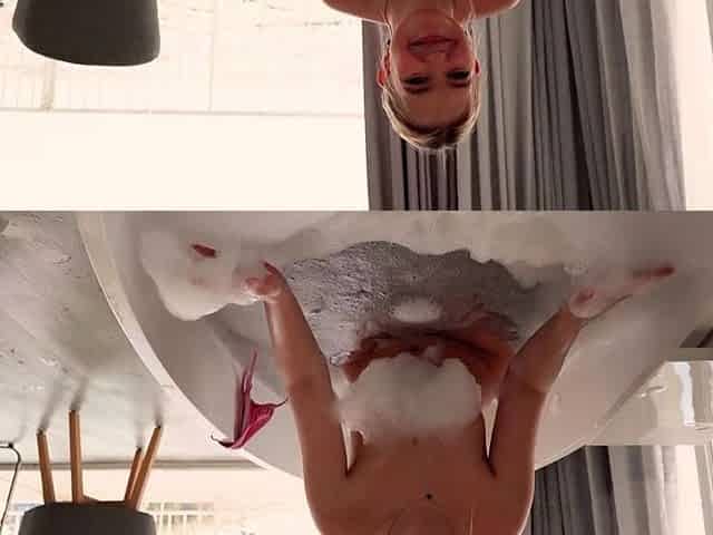Nicoletta Queen - Great View From Bed Ends With Footjob -
