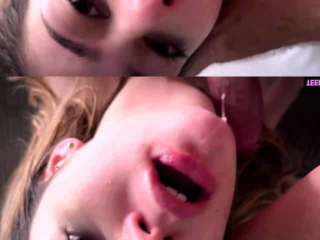 Lapdance and blowjob made by BIG boobs blonde
