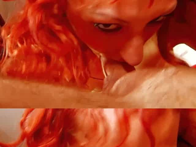 Redhead German Teen 18+ Eating Cum After A Deep Anal Fuck