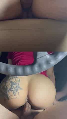 Sneaky link with stepdaughter in car