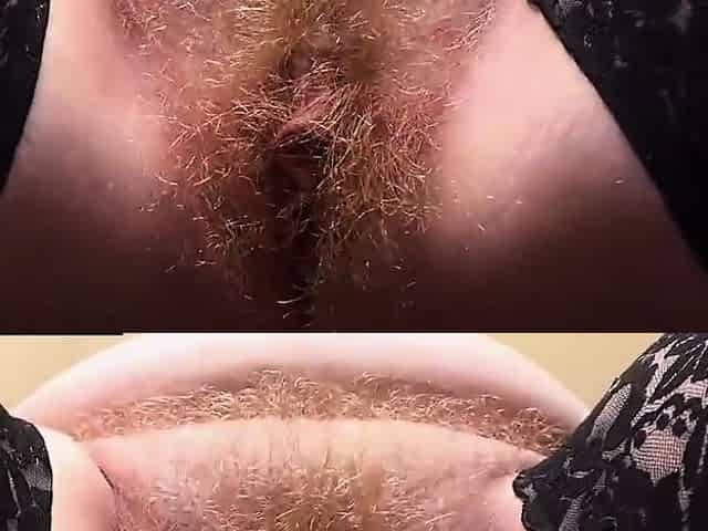 Mature mom's hairy pussy