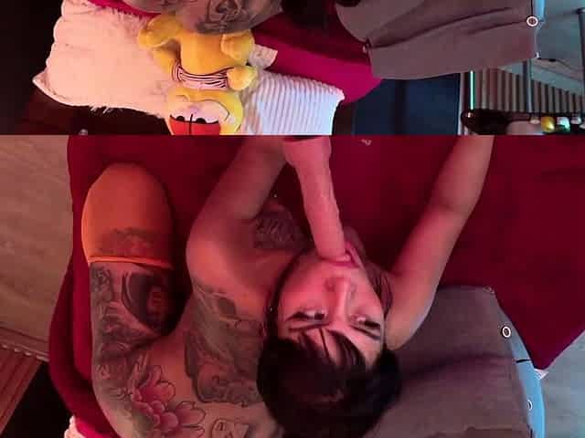 Live brunette camgirl toys masturbation orgasm on webcam