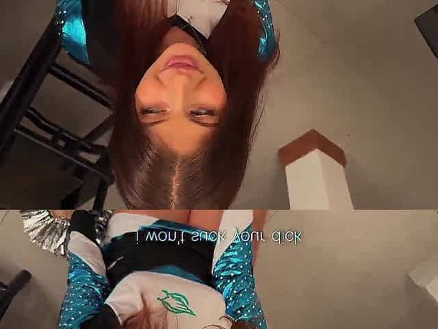 Horny stepdaughter-cheerleader entreats for cash from me with her soaked vagina