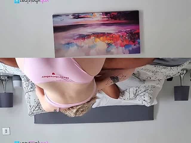 Amazing amateur blonde enjoying a doggystyle