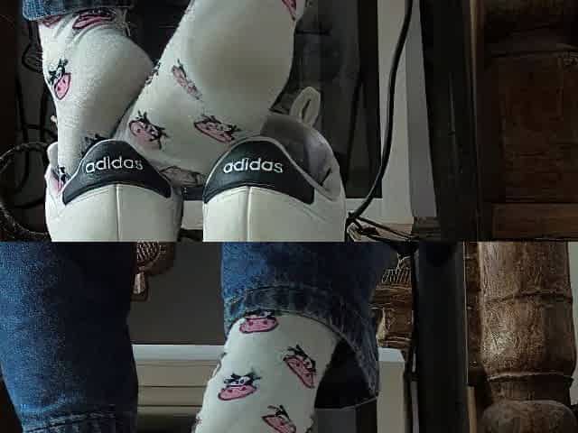 Foot Tongue Mouth And Vore Camilla Adidas Shoeplay In Socks