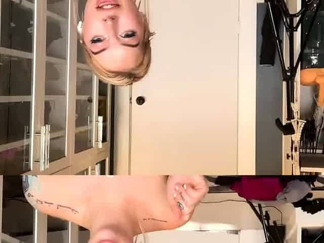 Big Boobed Blonde Masturbates With A Dildo In The Bathroom