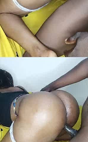 Large booty bouncing for a large ebony ramrod