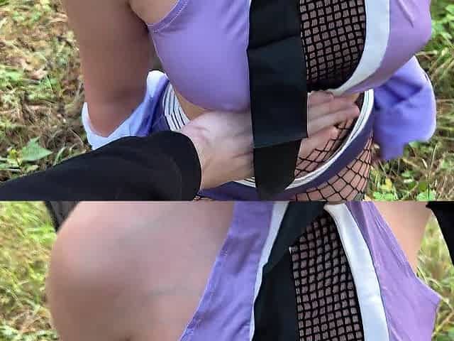Hinata lost Naruto and was banged in the forest