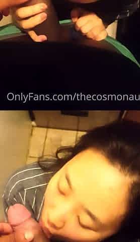 Hot Amateur Asian blowjob in my car