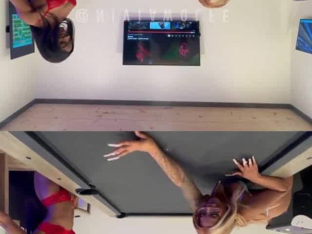 Nivia Wolfe Screws Kash On The Pool Table Untill That babe Squirts